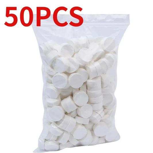 50Pcs Disposable Compressed Towel Coin Tissue Travel Portable Mini Compressed Towel for Outdoor Travel BBQ Camping Face Wipes