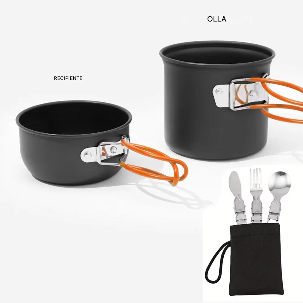 TrailCook – Set de Cocina Ultraligero de Aluminio para Camping