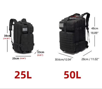 25L/50L 1000D Nylon Waterproof Trekking Fishing Hunting Bag Backpack Outdoor Rucksacks Tactical Sports Camping Hiking