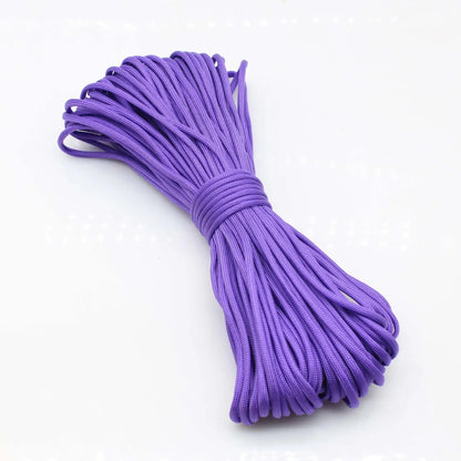 30M Paracord Outdoor Camping, Survival Lanyard, Parachute Rope, Walking Tent Accessories