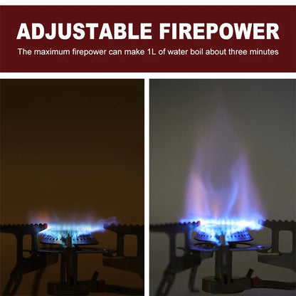 Camping Gas Stove Outdoor Tourist Burner Strong Fire Heater Tourism Cooker Survival Furnace Supplies Equipment Picnic