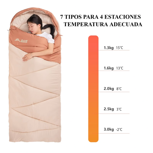 Saco de Dormir BISINNA Ultraligero 4 Estaciones