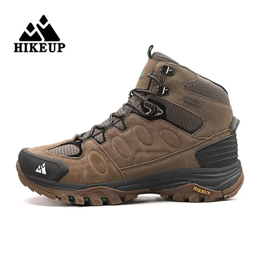 High-Top Men Hiking Boot Winter Outdoor Shoes Lace-Up Non-Slip Sports Casual Trekking Boots Man Suede Warm Shoes