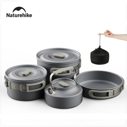 Camping Cookware Outdoor Cooking Ultralight Aluminum Pot Kettle Tablewear Set Cool Camping Gear Kitchen Accessories