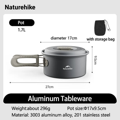 Camping Cookware Outdoor Cooking Ultralight Aluminum Pot Kettle Tablewear Set Cool Camping Gear Kitchen Accessories