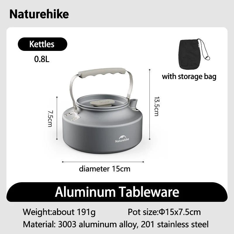 Camping Cookware Outdoor Cooking Ultralight Aluminum Pot Kettle Tablewear Set Cool Camping Gear Kitchen Accessories