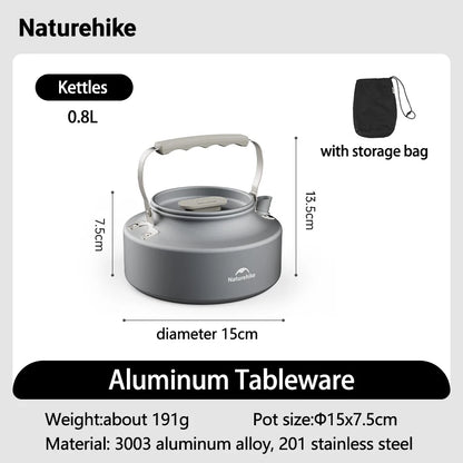 Camping Cookware Outdoor Cooking Ultralight Aluminum Pot Kettle Tablewear Set Cool Camping Gear Kitchen Accessories
