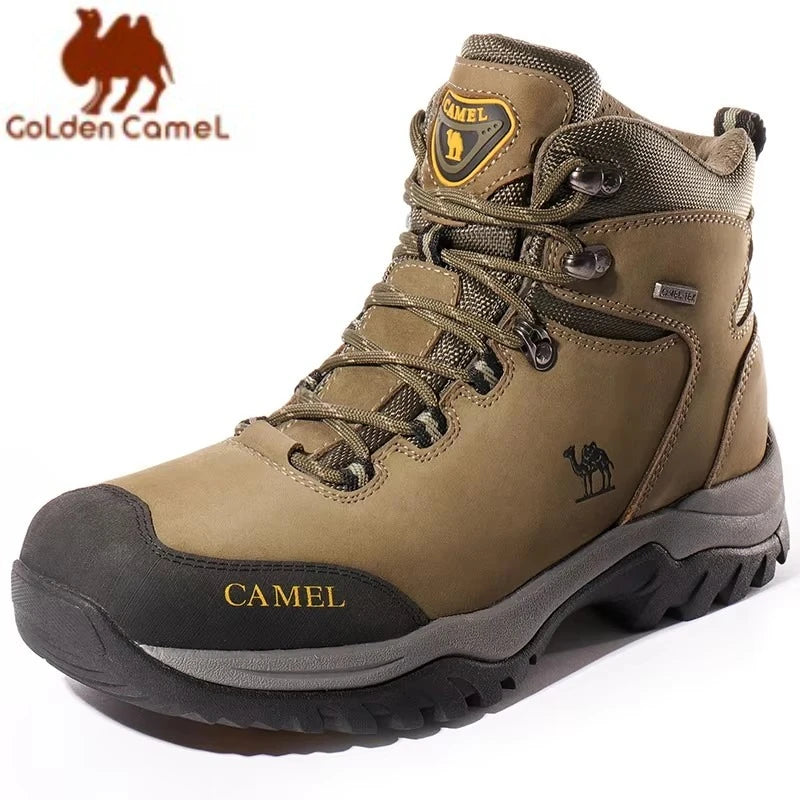 GOLDEN  Waterproof Hiking Shoes Men and Women Outdoor Anti-Slip Climbing Trekking Shoes for Men 2023 Leather Hiking Boots