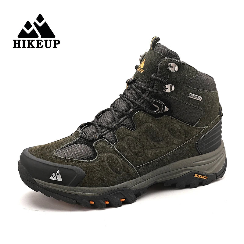 High-Top Men Hiking Boot Winter Outdoor Shoes Lace-Up Non-Slip Sports Casual Trekking Boots Man Suede Warm Shoes