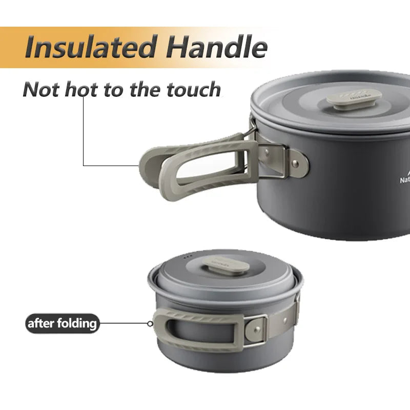 Camping Cookware Outdoor Cooking Ultralight Aluminum Pot Kettle Tablewear Set Cool Camping Gear Kitchen Accessories