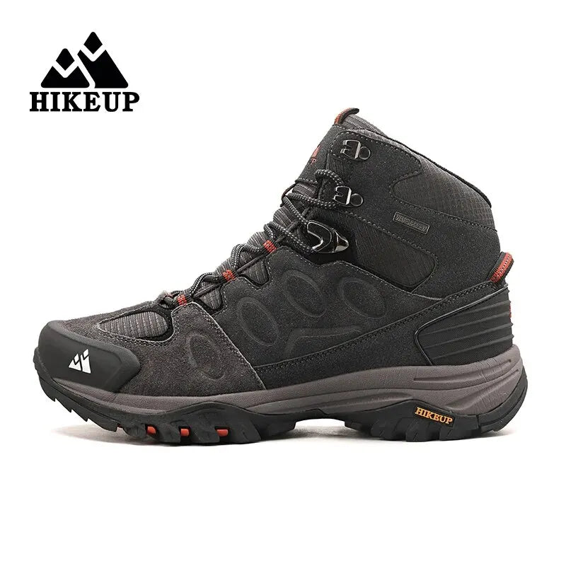 High-Top Men Hiking Boot Winter Outdoor Shoes Lace-Up Non-Slip Sports Casual Trekking Boots Man Suede Warm Shoes