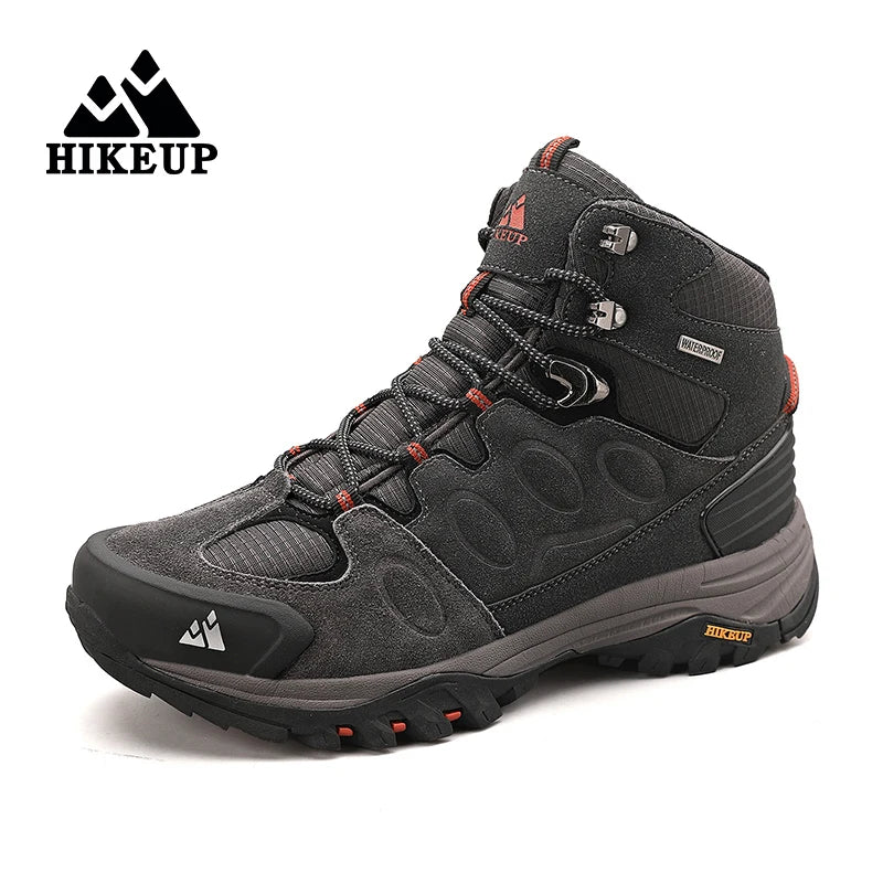 High-Top Men Hiking Boot Winter Outdoor Shoes Lace-Up Non-Slip Sports Casual Trekking Boots Man Suede Warm Shoes