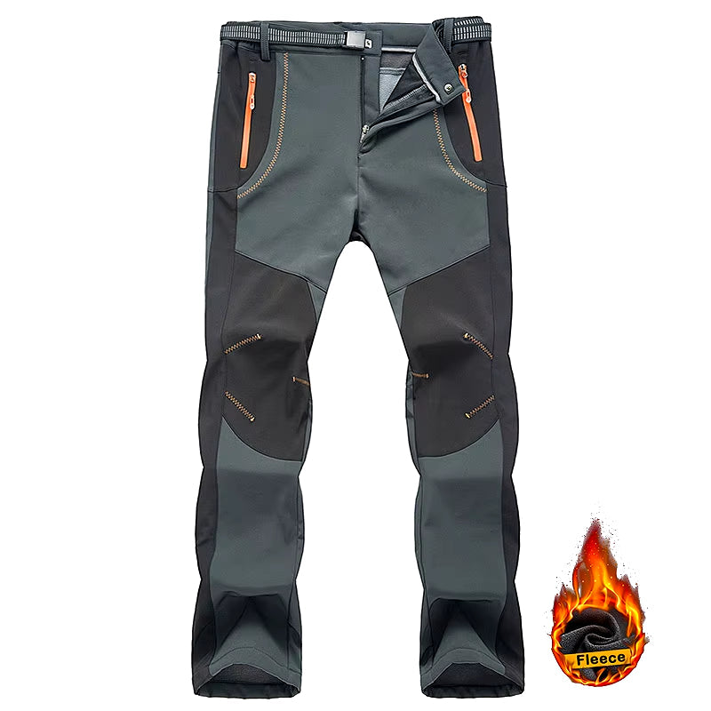 Thick Warm Fleece Hiking Pants Men Winter Waterproof Windproof Outdoor Soft Shell Rain Trousers Trekking Camping Ski Pants