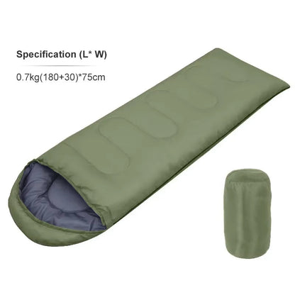 PACOONE Camping Sleeping Bag Lightweight 4 Season Warm Envelope Backpacking Outdoor Cotton Winter Sleeping Bag