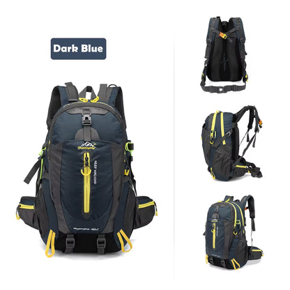 40L Water Resistant Travel Backpack Camping Hiking Laptop Daypack Trekking Climbing Back Bags for Men Women Hiking Supplies