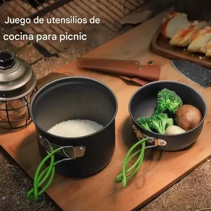 TrailCook – Set de Cocina Ultraligero de Aluminio para Camping